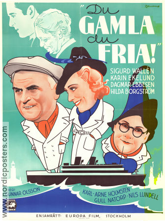 Du gamla du fria 1938 movie poster Sigurd Wallén Karin Ekelund Dagmar Ebbesen Gunnar Olsson Find more: Large poster