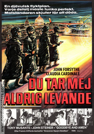 Goodby and Amen 1977 movie poster Tony Musante John Forsyth Claudia Cardinale Damiano Damiani