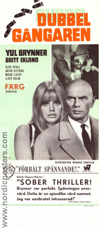 The Double Man 1967 poster Yul Brynner Franklin J Schaffner