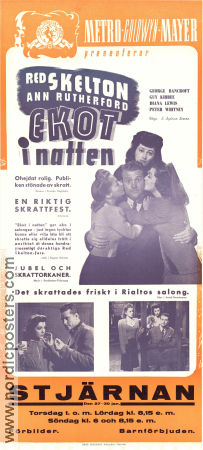 Ekot i natten 1942 poster Red Skelton Ann Rutherford George Bancroft S Sylvan Simon