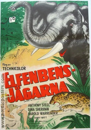 Elfenbensjägarna 1951 poster Anthony Steel Dinah Sheridan Harold Warrender Harry Watt Hitta mer: Africa