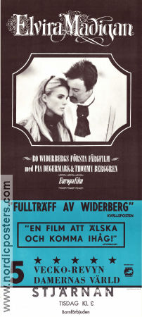 Elvira Madigan 1967 poster Pia Degermark Thommy Berggren Lennart Malmer Bo Widerberg Romantik