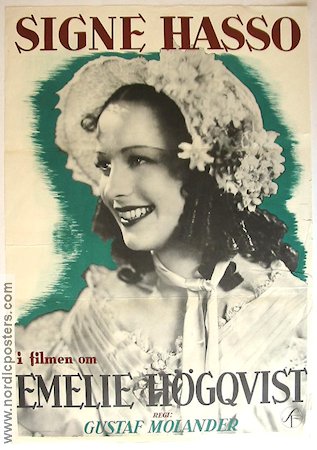 Emelie Högqvist 1939 poster Signe Hasso Georg Rydeberg