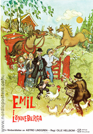 Emil i Lönneberga 1971 poster Allan Edwall Björn Gustafson Jan Ohlsson Olle Hellbom Text: Astrid Lindgren Affischkonstnär: Björn Berg Hitta mer: Lönneberga