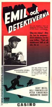 Emil und die Detektive 1954 movie poster Peter Finkbeiner Heli Finkenzeller