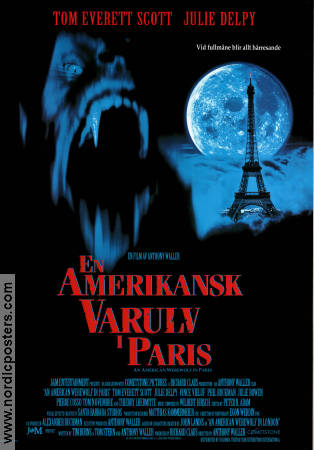 An American Werewolf in Paris 1997 poster Tom Everett Scott Anthony Waller