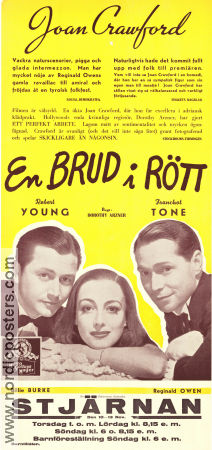 The Bride Wore Red 1937 movie poster Joan Crawford Robert Young Franchot Tone Dorothy Arzner