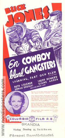 En cowboy bland gangsters 1937 poster Buck Jones Ruth Coleman Shemp Howard Ewing Scott