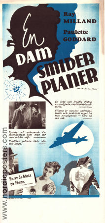 En dam smider planer 1942 poster Ray Milland Paulette Goddard Roland Young Sidney Lanfield