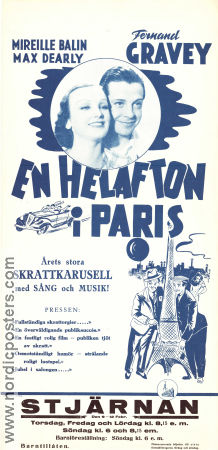 En helafton i Paris 1934 poster Fernand Gravey Max Dearly Charles Dechamps Richard Pottier