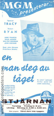 En man steg av tåget 1955 poster Spencer Tracy Robert Ryan Anne Francis John Sturges