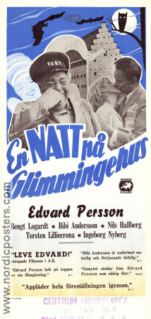 En natt på Glimmingehus 1954 poster Edvard Persson Bibi Andersson Bengt Logardt Torgny Wickman