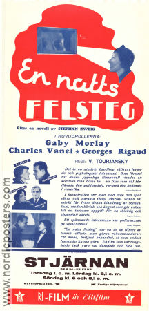 En natts felsteg 1936 poster Gaby Morlay Charles Vanel Jane Lamy Viktor Tourjansky