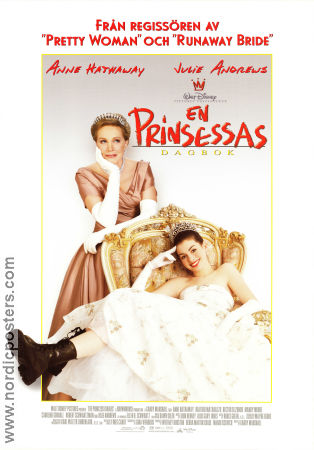 The Princess Diaries 2001 movie poster Anne Hathaway Julie Andrews Hector Elizondo Garry Marshall