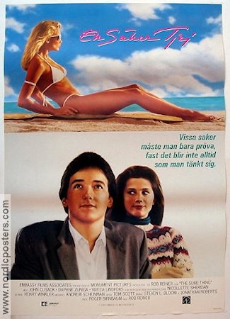 The Sure Thing 1985 movie poster John Cusack Daphne Zuniga Anthony Edwards Rob Reiner Beach