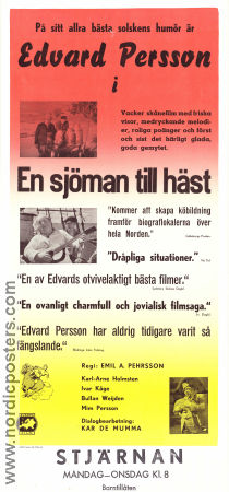 En sjöman till häst 1940 poster Edvard Persson Karl-Arne Holmsten Elvin Ottosson Emil A Lingheim Hästar