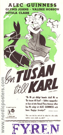 En tusan till karl 1958 poster Alec Guinness Glynis Johns Valerie Hobson Petula Clark Ronald Neame