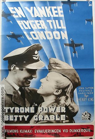 A Yank in the R.A.F 1942 poster Tyrone Power