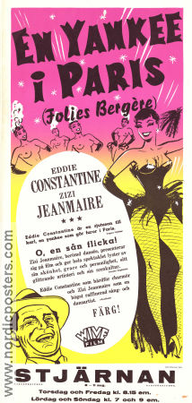 En yankee i Paris 1956 poster Eddie Constantine Zizi Jeanmaire Yves Robert Henri Decoin Musikaler