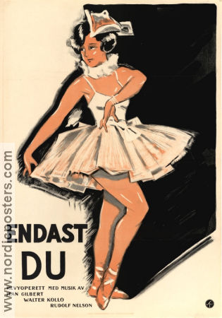 Nur Du 1930 movie poster Charlotte Ander Hermann Feiner Music: Jean Gilbert Music: Walter Kollo