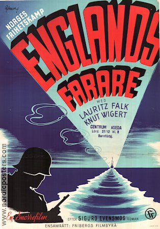 Englandsfarere 1946 movie poster Lauritz Falk Find more: Nazi Norway