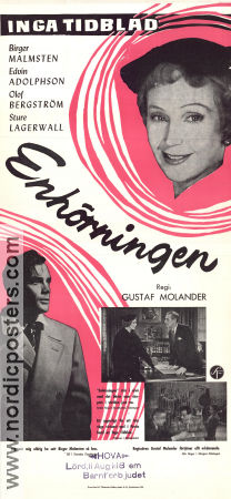 Enhörningen 1955 movie poster Birger Malmsten Inga Tidblad Gustaf Molander
