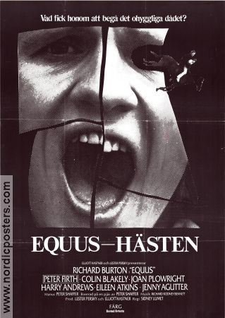 Equus 1977 movie poster Richard Burton Peter Firth Colin Blakely Sidney Lumet Horses