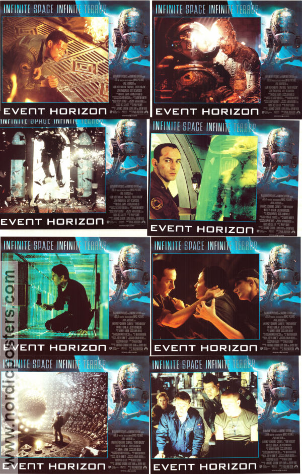 Event Horizon 1997 lobby card set Laurence Fishburne Sam Neill Kathleen Quinlan Paul WS Anderson Spaceships