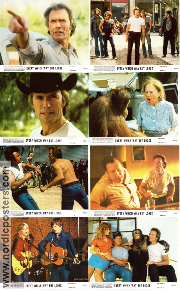 Every Which Way But Loose 1978 lobby card set Clint Eastwood Sondra Locke Geoffrey Lewis James Fargo