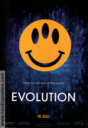 Evolution 2001 movie poster David Duchovny Julianne Moore Orlando Jones Ivan Reitman