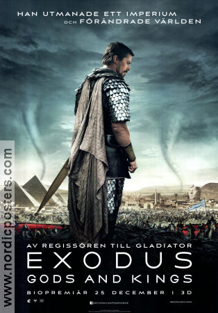Exodus Gods and Kings 2014 movie poster Christian Bale Joel Edgerton Ridley Scott Sword and sandal