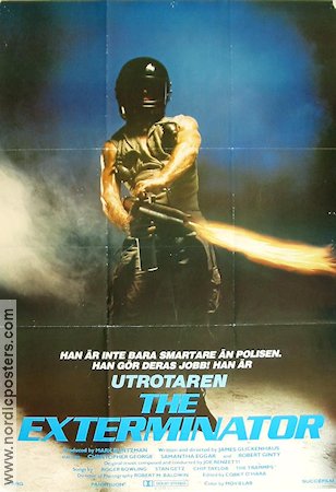 The Exterminator 1983 movie poster Christipher George Samantha Eggar James Glickenhaus