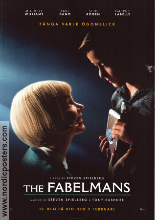 The Fabelmans 2022 poster Michelle Williams Gabriel LaBelle Paul Dano Steven Spielberg