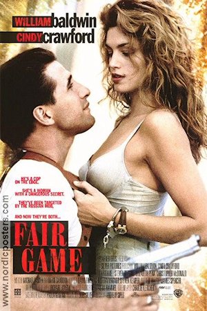Fair Game 1995 movie poster Cindy Crawford William Baldwin Salma Hayek Andrew Sipes Celebrities Ladies
