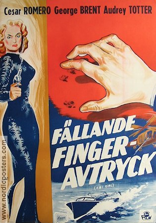 FBI Girl 1954 movie poster Audrey Totter Police and thieves