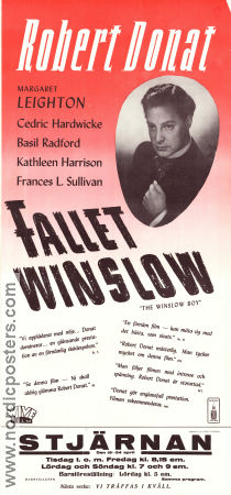 Fallet Winslow 1948 poster Robert Donat Cedric Hardwicke Basil Radford Anthony Asquith