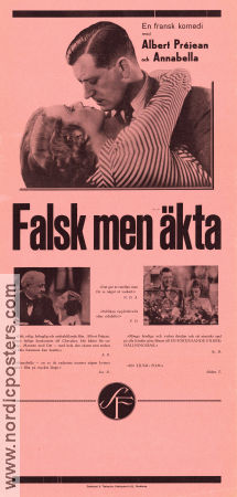 Falsk men äkta 1932 poster Albert Préjean Annabella Gaston Dubosc Carmine Gallone