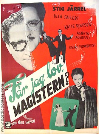 Får jag lov magistern! 1947 movie poster Stig Järrel Ulla Sallert Katie Rolfsen Börje Larsson Dance Find more: Large poster