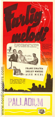 Farlig melodi 1952 poster Frank Sinatra Shelley Winters Alex Nicol Joseph Pevney Musikaler