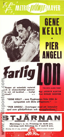 Farlig zon 1952 poster Gene Kelly Pier Angeli Richard Rober Andrew Marton