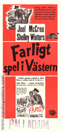 Farligt spel i västern 1950 poster Joel McCrea Shelley Winters Paul Kelly Louis King