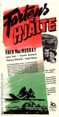 Captain Eddie 1945 movie poster Fred MacMurray Lynn Bari Cars and racing