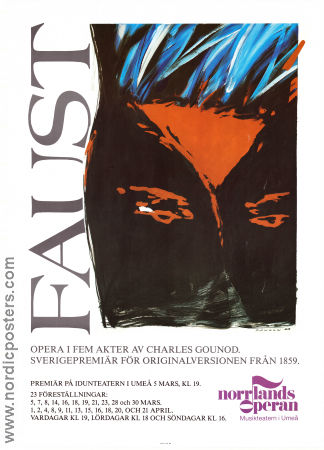 Faust Norrlandsoperan Umeå 1998 poster Poster artwork: Pankow