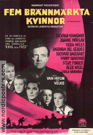 Five Branded Women 1960 poster Van Heflin Martin Ritt