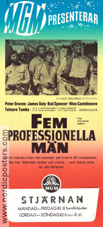 Fem professionella män 1969 poster Bud Spencer Peter Graves James Daly Don Taylor