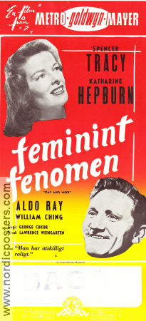 Feminint fenomen 1952 poster Spencer Tracy Katharine Hepburn Aldo Ray George Cukor Sport