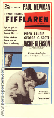 Fifflaren 1961 poster Paul Newman Jackie Gleason Piper Laurie Robert Rossen Sport Gambling