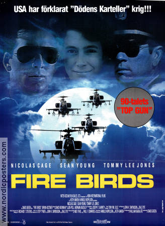 Fire Birds 1990 poster Nicolas Cage