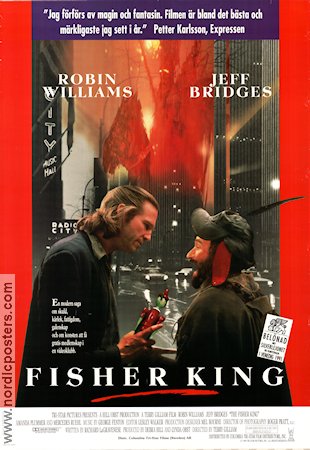 The Fisher King 1991 movie poster Robin Williams Jeff Bridges Adam Bryant Lara Harris Terry Gilliam
