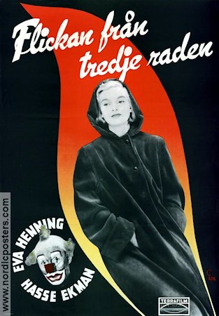 Flickan från tredje raden 1949 movie poster Eva Henning Hasse Ekman